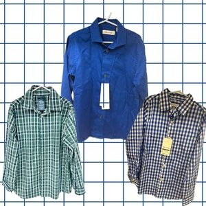 NWT Set of 3 Boys Size 7/8 Shirts (Calvin Klein, Nautica, Zilbyke)